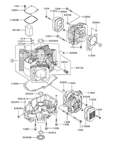 Fh680v-Hs07 Cylinder And Crankcase Diagram and Parts List for ENFORCER54 53AI3AGT750-23HP Cub Cadet Lawn Tractor